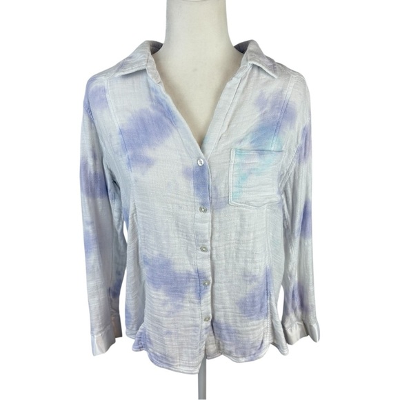 Billabong Tie Dye Button Down Cotton Shirt Size L - Picture 1 of 11